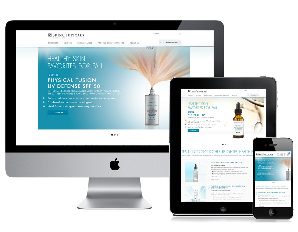SkinCeuticals.com Homepage Refresh